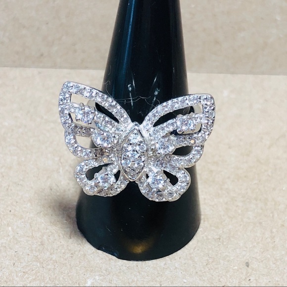 CZ Butterfly Ring - Picture 1 of 8